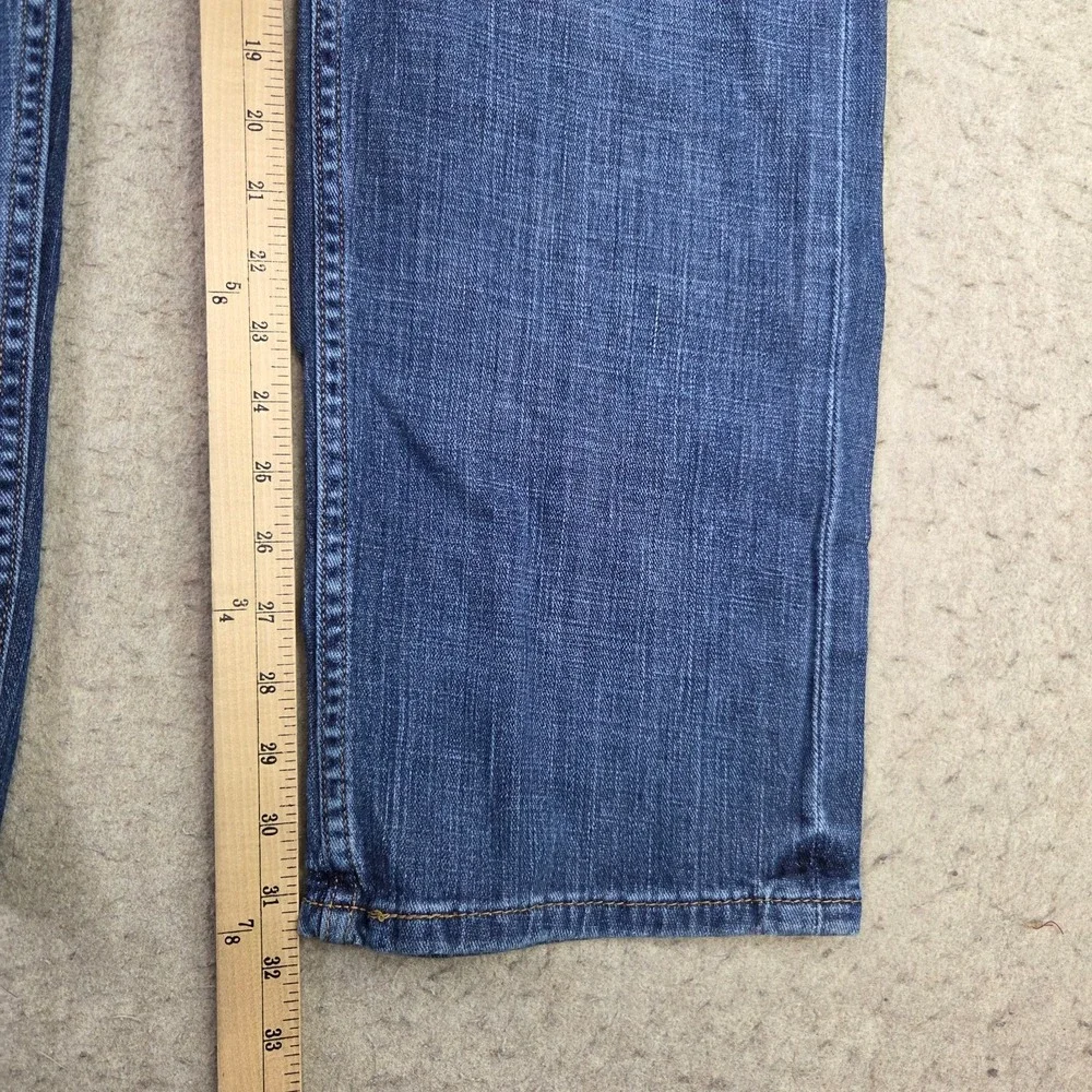Levi's 505 Jeans Mens 38x32 Blue Denim Regular Fit Straight Leg Stretch Workwear